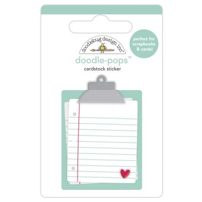 Doodlebug Love Notes Doddle-Pops Cardstock Sticker - Love Notes